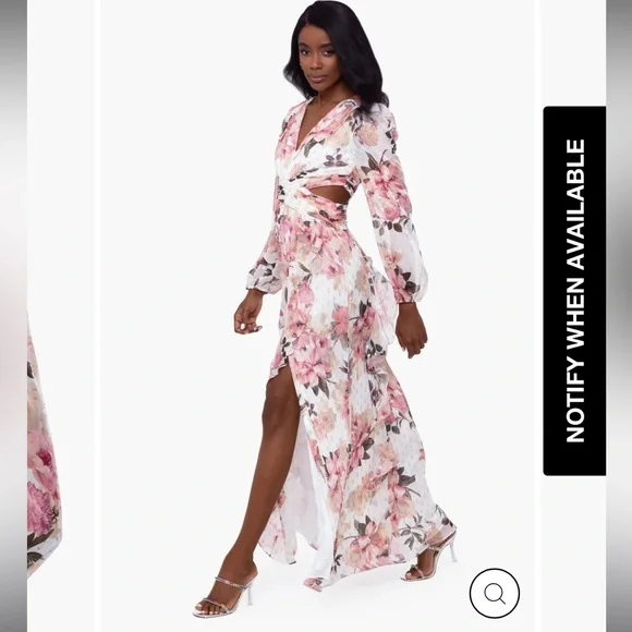 chinese dress ladies Ava Long Sleeve Ruffle Maxi Dress